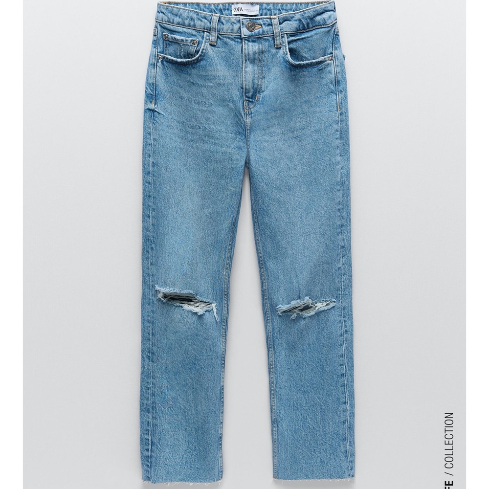 Zara Hi-Rise Ankle Length Jeans